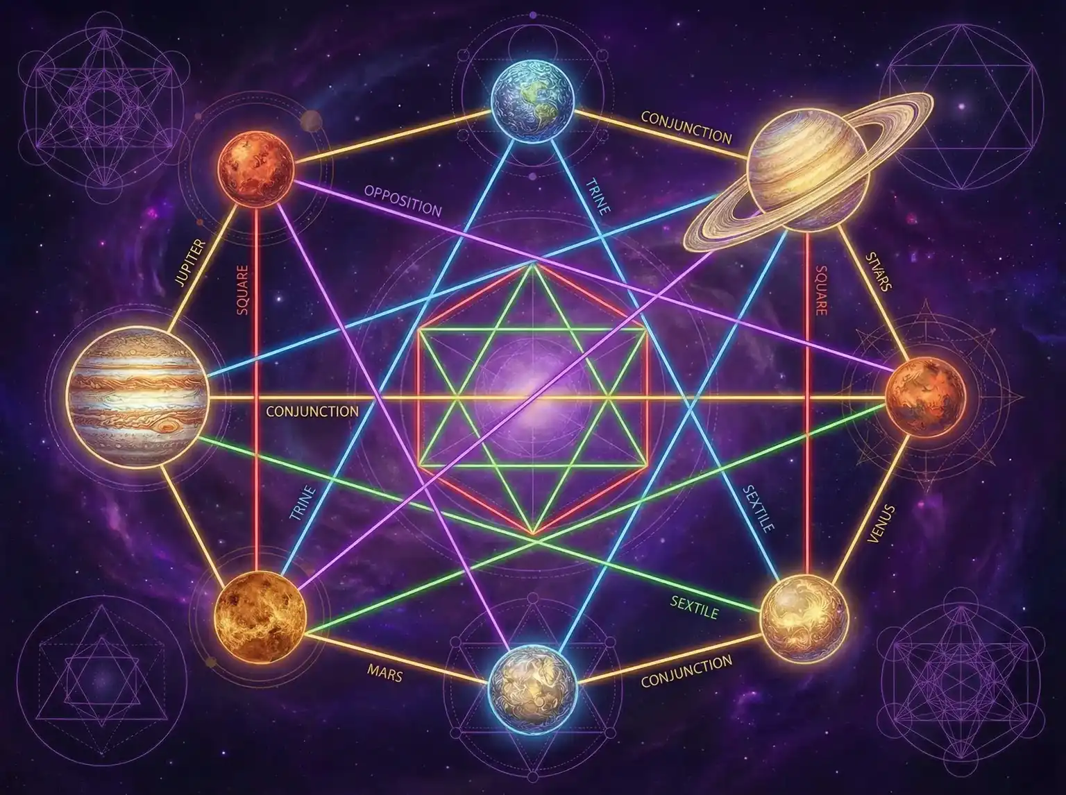 行星相位解读 - 欧美性fvee | 占星学进阶